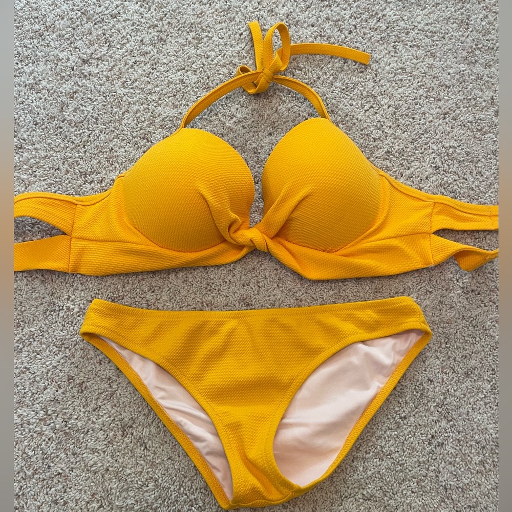 yellow swim suit